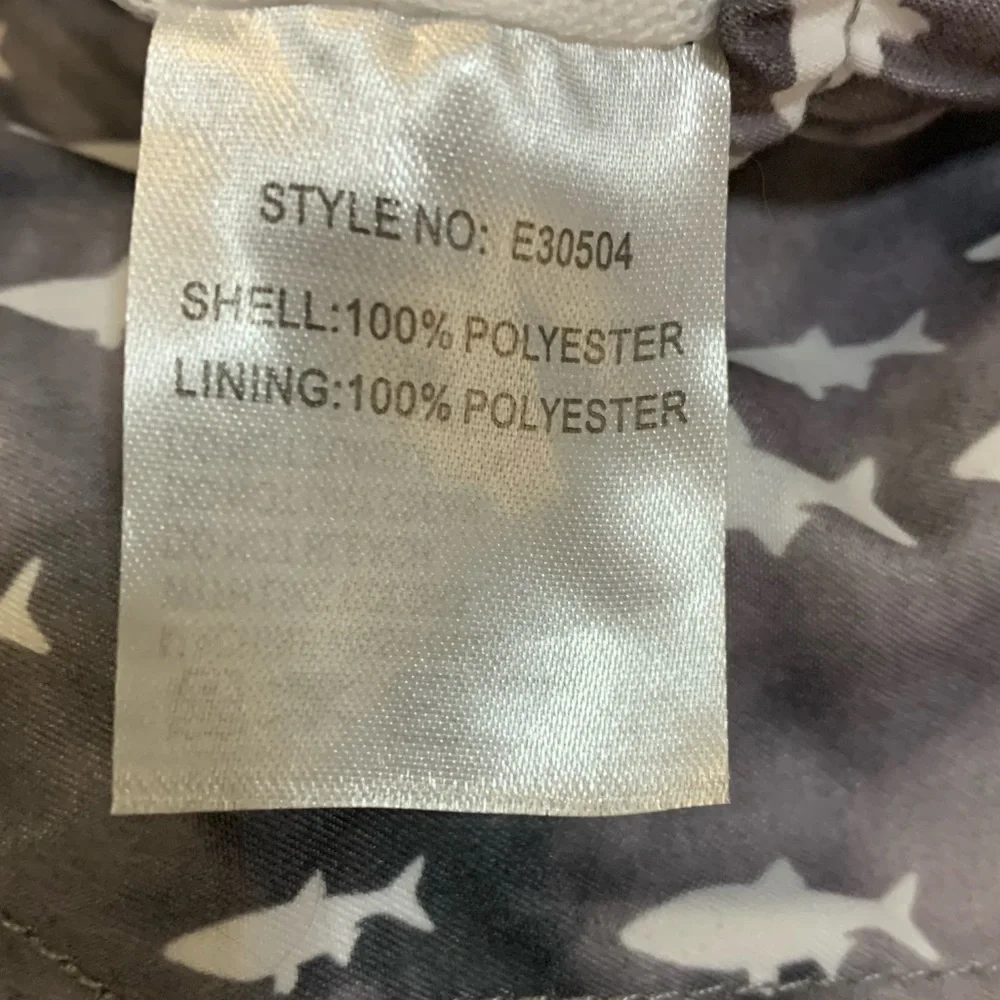 THE ENDLESS SUMMER (XL) Swim Short Gray White Fish All-Over Print Lined Like New